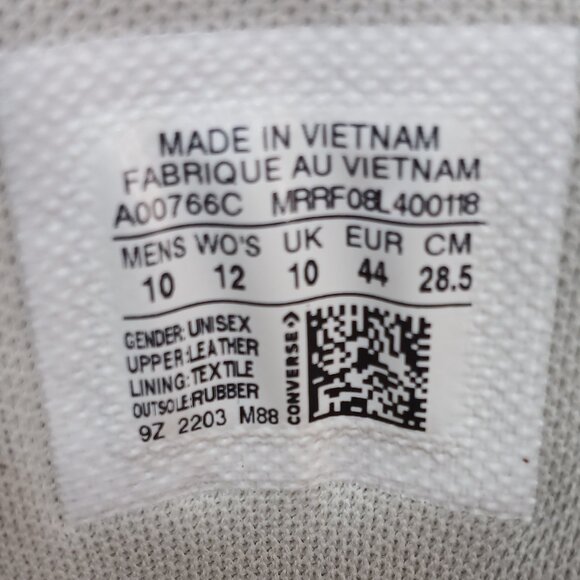 Converse A00766C NIB Unisex Chuck Taylor Trance Leather High Tops Sz. M-10/W-12 - Picture 14 of 15